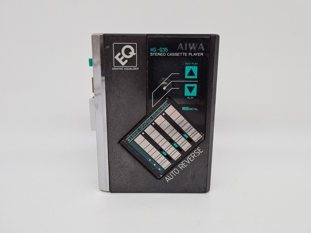 Walkman Vintage Aiwa HS-G35 - Baladeur Cassette K7 Stéréo - Noir - Fonctionne