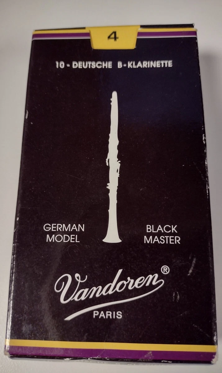 Vandoren Paris Black Master Clarinet Reeds German Model 4 CR184 box of 5