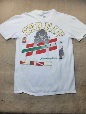 Vintage Single Stitch Streif Downhill Medium (38-40) Stedman Super Hi-Cru Tshirt