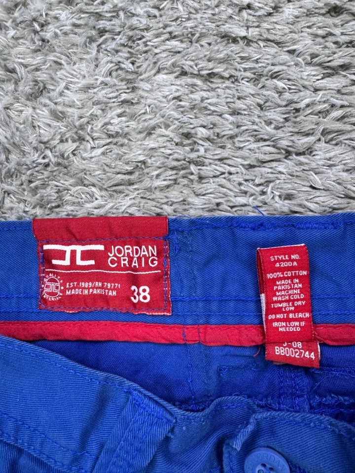 Pantalones Cortos Jordan Craig Carga Hombres 38x11 Azul Suelto Ripstop Senderista Patinador Rencor Y2K Foto 3 de 4