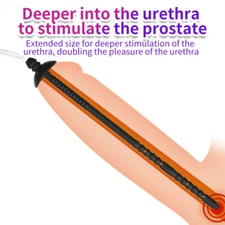 Male Silicone Sound Trainer Plug Urethral Stretcher Dilator Enhancer Stretching