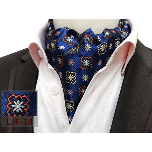 Men’s Paisley Floral Cravat Ascot Necktie Gentlemen Ties Wedding Party - Picture 7 of 32