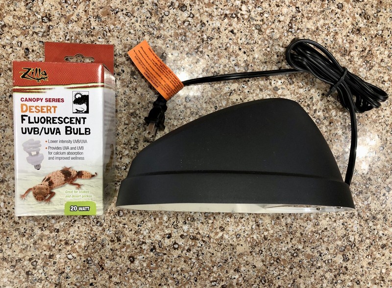 Zilla Mini Halogen Heat & UVB UVA Combo Light Fixture - Basking Reptile