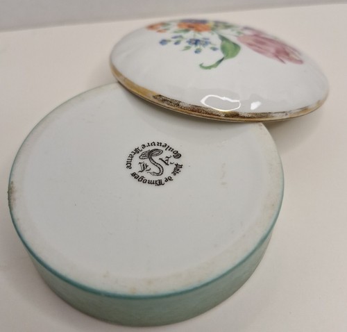 Vintage Mark de limoges jewelry Trinket box With Flowers Decoration Beautiful - Picture 3 of 10