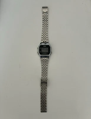 Casio Illuminator LA680WE Digital Stainless Steel Silver Watch Backlight Alarm