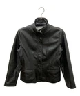 BALMAIN                    leather jacket black