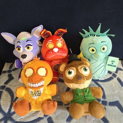 Lot of 5 Five Nights at Freddy's Funko Plush Toys Liberty Fazbear Jack O Chica