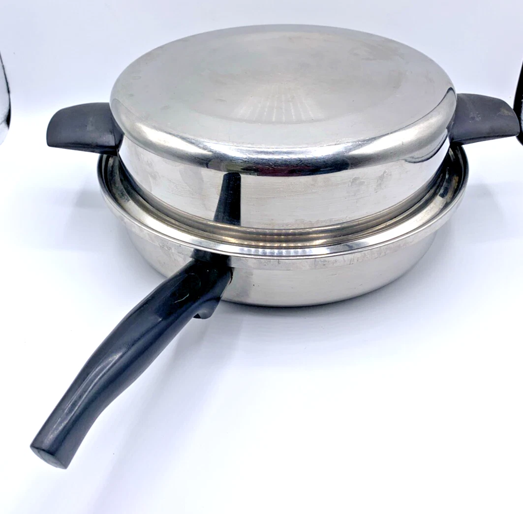 KITCHEN CRAFT SET OF 2 STAINLESS 9"- STEAMER, DOME LID USA