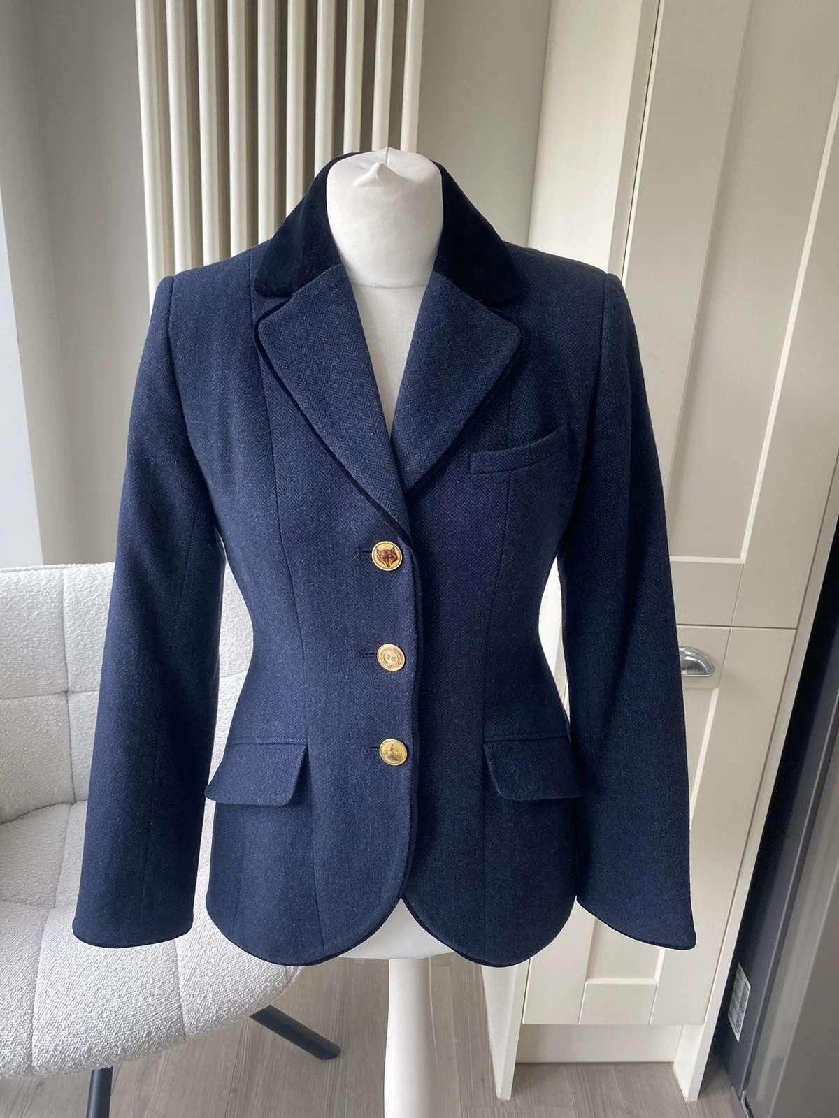 JOULES PARADE NAVY BLUE WOOL BLAZER JACKET SIZE UK 10 EQUESTRIAN PARADE
Opens in a new window or tab