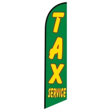 Tax Service Swooper Feather Flag Banner for Outdoor Advertising Sign -...