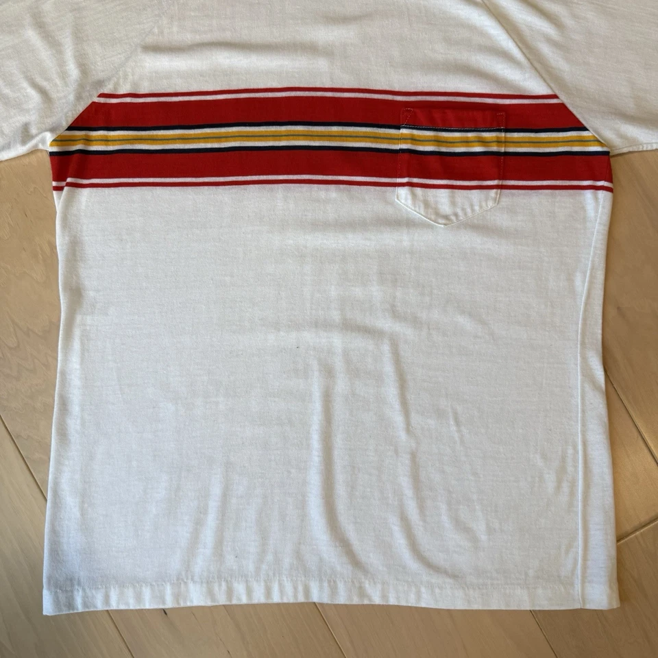 Camisa De Colección Ocean Pacific L Multicolor Rayas Años 80 Surf Ropa Deportiva California Foto 4 de 4