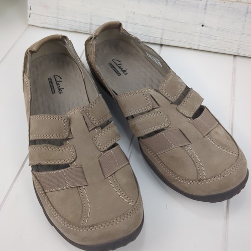 Women’s Clarks Haley Stork Comfort Flats Size 10 Mushroom Nubuck Leather Beige - Picture 10 of 10