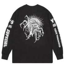 Supreme Y's L/S Long Sleeve Tee T-Shirt Size XL Black FW25 Yohji Yamamoto 2025
