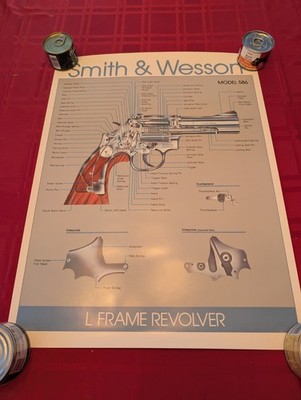 SMITH & WESSON L Frame Model 586 Poster 24  X 18  CLEAN Dealer Item Breakdown