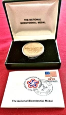 1776-1976 National Bicentennial Commemorative Medal -  First Day Issue Postmark