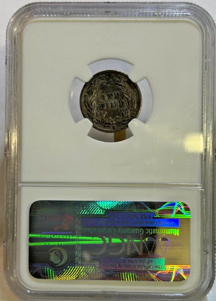 1905-S Silver Barber Dime AU Details NGC, Beautiful Coin, Great Details! - Image 4 of 4