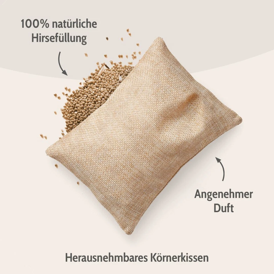 Habibi Plush Premium Wärmetier Maus weiß herausnehmbares Körnerkissen - Bild 4 von 4