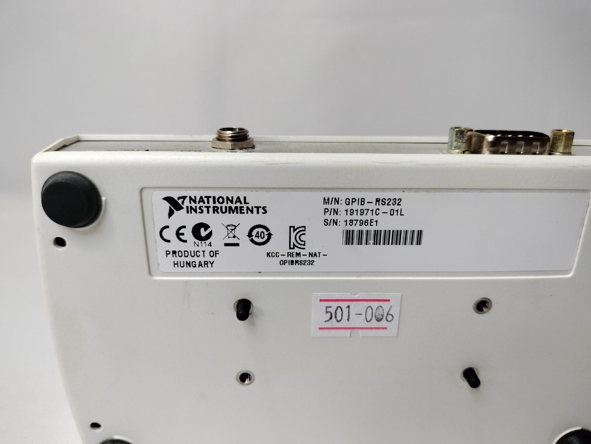 National Instruments GPIB-RS232 191971C-01L GPIB Serial Port