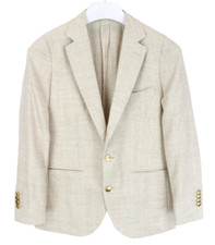 SUITSUPPLY La Spalla Blazer Men's UK 34S Alpaca Linen Blend Check Notch