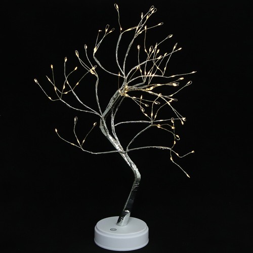 1Pc LED Night Light Decorative Tree Leaf Lights Bedside Lamp No Battery