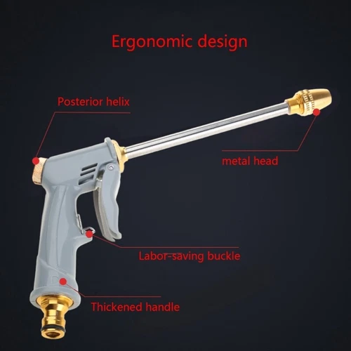 High Pressure Water Spray Gun Nozzle Garden Hose Pipe Lawn Car Clean Washer Tool - Picture 5 of 8