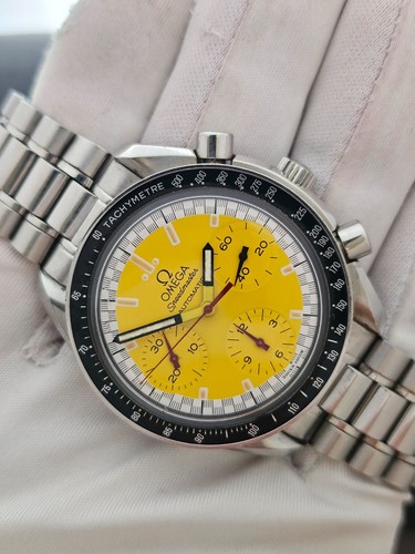 OMEGA Speedmaster Chrono Micheal Schumacher Yellow Watch - 3510.12.00 - Picture 3 of 24
