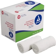 Dynarex Conforming Stretch Gauze Bandage Non Sterile #3103 3 X4.1Yd 12 Count
