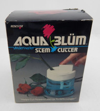 Aqua-Blum Underwater Floral Stem Cutter Glass Decanter in Box Flower Arranging