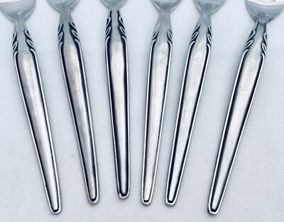 RARE VINTAGE MT. FUJI BRAND STAINLESS STEEL 6 DESSERT FORKS JAPAN