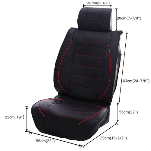 Universal 5 Seat Covers Auto Truck SUV Front & Rear Leather Full Set Protectors - Picture 11 of 48