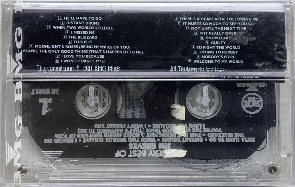 The Very Best Of Jim Reeves 20 Tracks Original Thai Edition Cassette Seal - Image 2 of 2