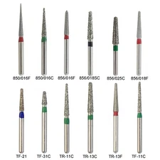 Dental Diamond Burs FG Flat Round End Taper Super Coarse Fine High Speed 856 850