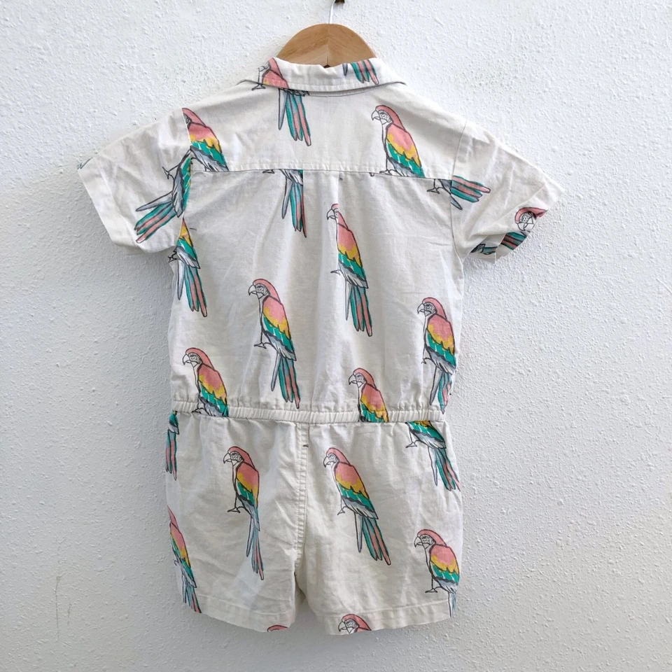 TEA COLLECTION Linen/ Cotton Blend Zipped Romper Size 5 - Image 2 of 4