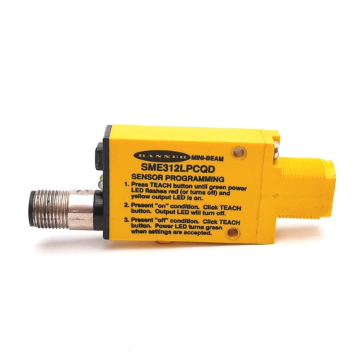 Banner SME312LPCQD Photoelectric Sensor, Range: 1 Meter, Voltage: 10-30VDC - Picture 2 of 6