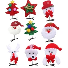 Cartoon Christmas Hair Barrettes Teens Duckbill Hairpin Bangs Hair Clip