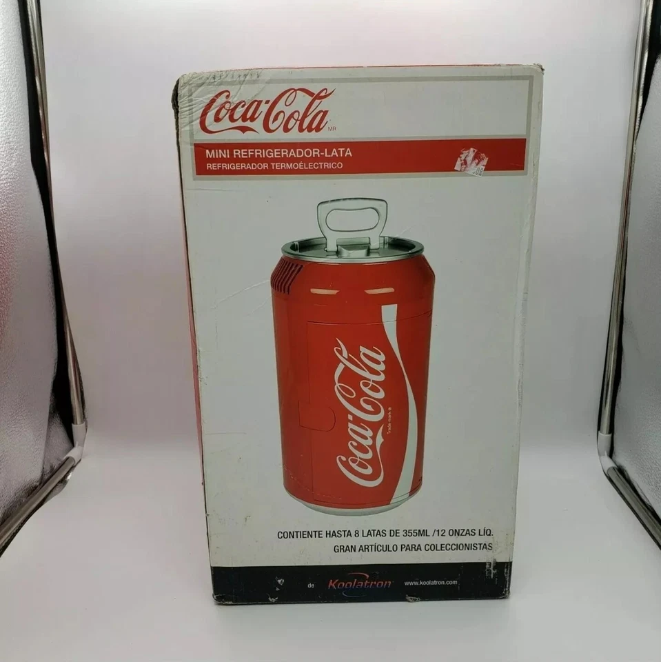 COCA COLA MINI CAN FRIDGE REFRIGERATOR THERMOELECTRIC COOLER 12VDC / 110AC - Image 4 of 4