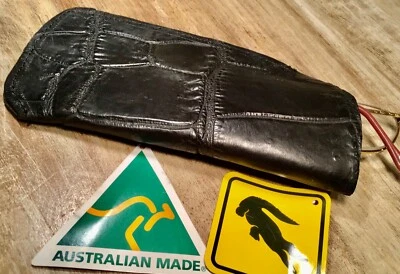 WALLARUOZ Crocodile Leather reading sun glasses case protection Australian made