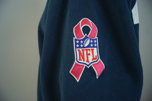 Brady Number 12 Sweatshirt XL Breast Cancer Awareness Blue NFL Pro Line - Picture 4 of 5