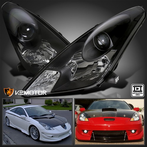 Find 2000-2005 TOYOTA CELICA PROJECTOR HEADLIGHTS BLACK 04 3 02 In - Foto 7