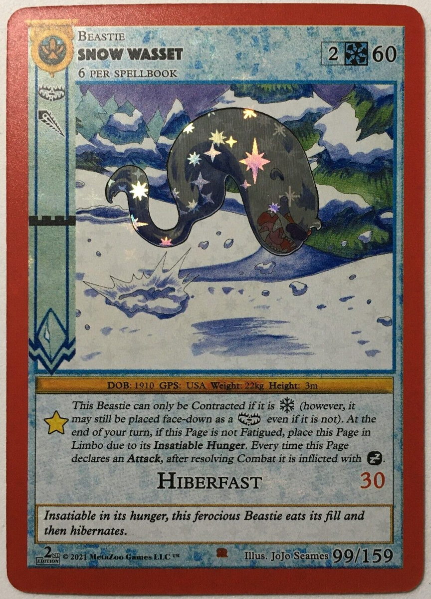 METAZOO 2ND. EDITION SNOW WASSET 99/159 CRYPTID NATION REVERSE