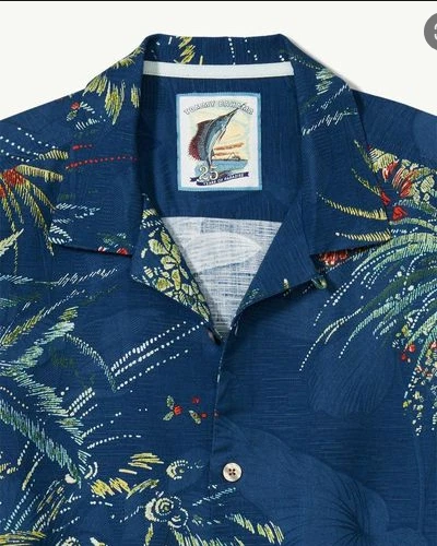 Tommy Bahama Anniversary 25 years shirt ocean deep T320912 size M