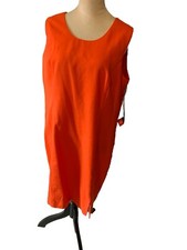 Briggs NWT Dress Tangerine Orange Summer Dress Lined Size 16 Sleeveless