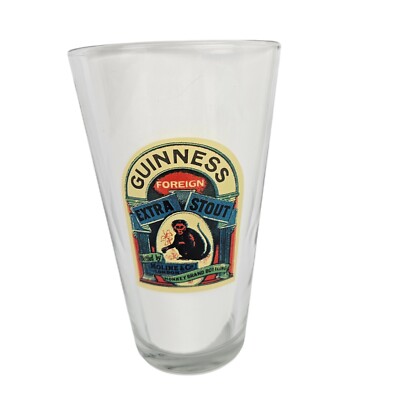 Guinness Foreign Extra Stout Pint Beer Glass Monkey Moline & Co Pub Mancave