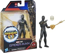 Marvel Spider-Man Mystery Web Gear Black and Gold Suit Spider-Man Action Figure