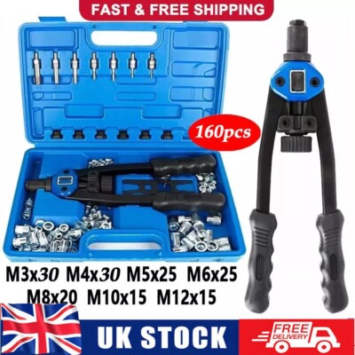 Hand Rivet Nut Tool Professional Riveter Rivnut Gun M3,M4,M5,M6,M8,M10 ...