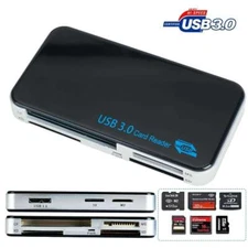USB 3.0 Memory Card Reader Adapter 5Gbps Hub for CF/TF/SD/Micro SD/XD/M2/MS Card