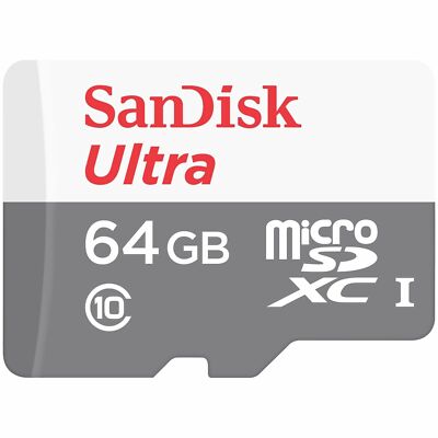 SanDisk Ultra 64 GB Micro SD Class 10 microSDXC Memory Card