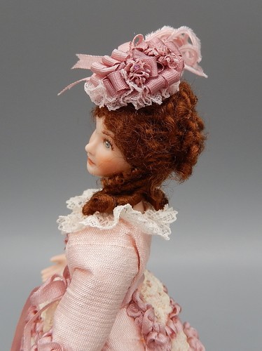 OOAK Bonnie Sanford Porzellan Victorian Woman Puppe Puppenhaus Miniatur 1:12 - Bild 5 von 19