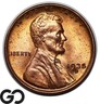 1935-D Lincoln Cent Wheat Penny, Lustrous Near Gem BU+ RB Denver Lincoln Wheat Penny