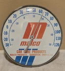 Vintage 12" MALCO CAR CARE PRODUCTS bubble glass Advertising Thermometer Sign